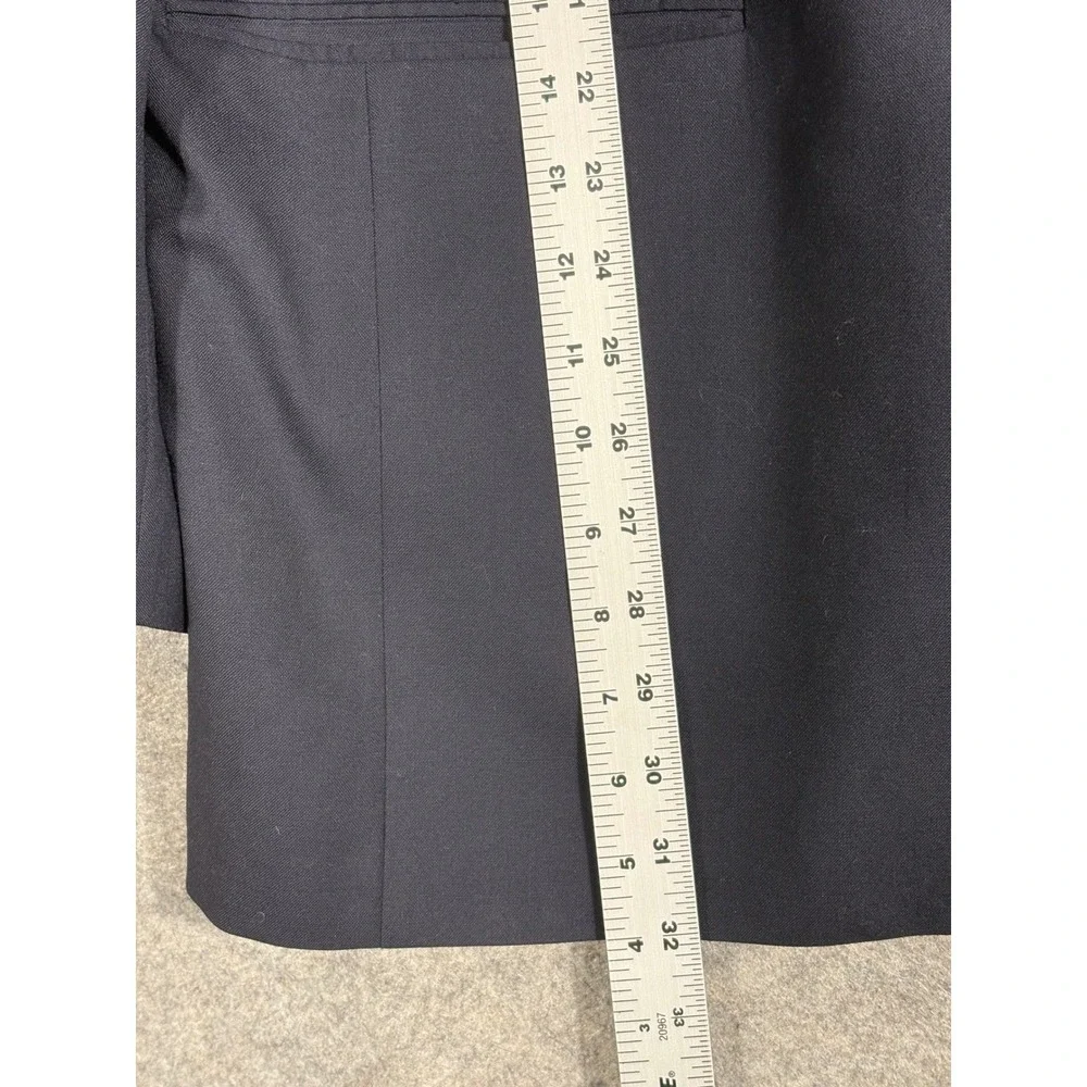 Hart Schaffner Marx‎ Navy Blazer Mens Gold Buttons Made USA Imported Fabric 44R